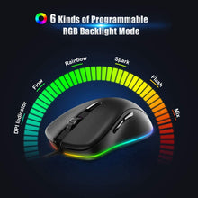 Load image into Gallery viewer, DAREU Wired Gaming Mice 6000 DPI Adjustable RGB Backlit Gaming Mice EM908