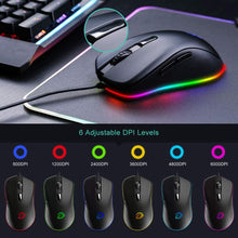 Load image into Gallery viewer, DAREU Wired Gaming Mice 6000 DPI Adjustable RGB Backlit Gaming Mice EM908
